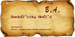 Benkóczky Abád névjegykártya
